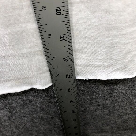 VTG T Shirt Zodiac Graphic Astrology Womens L Cut Off Cropped White Horoscope - Picture 11 of 12